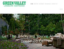 Tablet Screenshot of greenvalleylandscaping.com